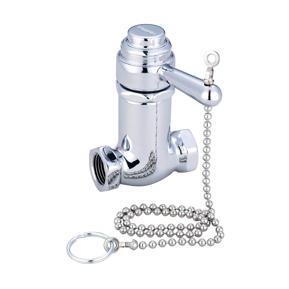 Central Brass Selfclose-Shower Stop Lvr Hdl W/Pull Chain 1/2'' Inline-Pc