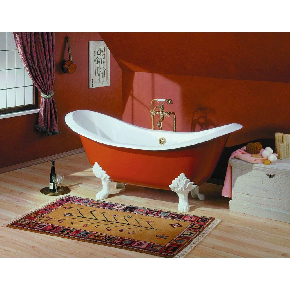 Cheviot Products REGENCY Cast Iron Bathtub with Lion Feet and Faucet Holes
