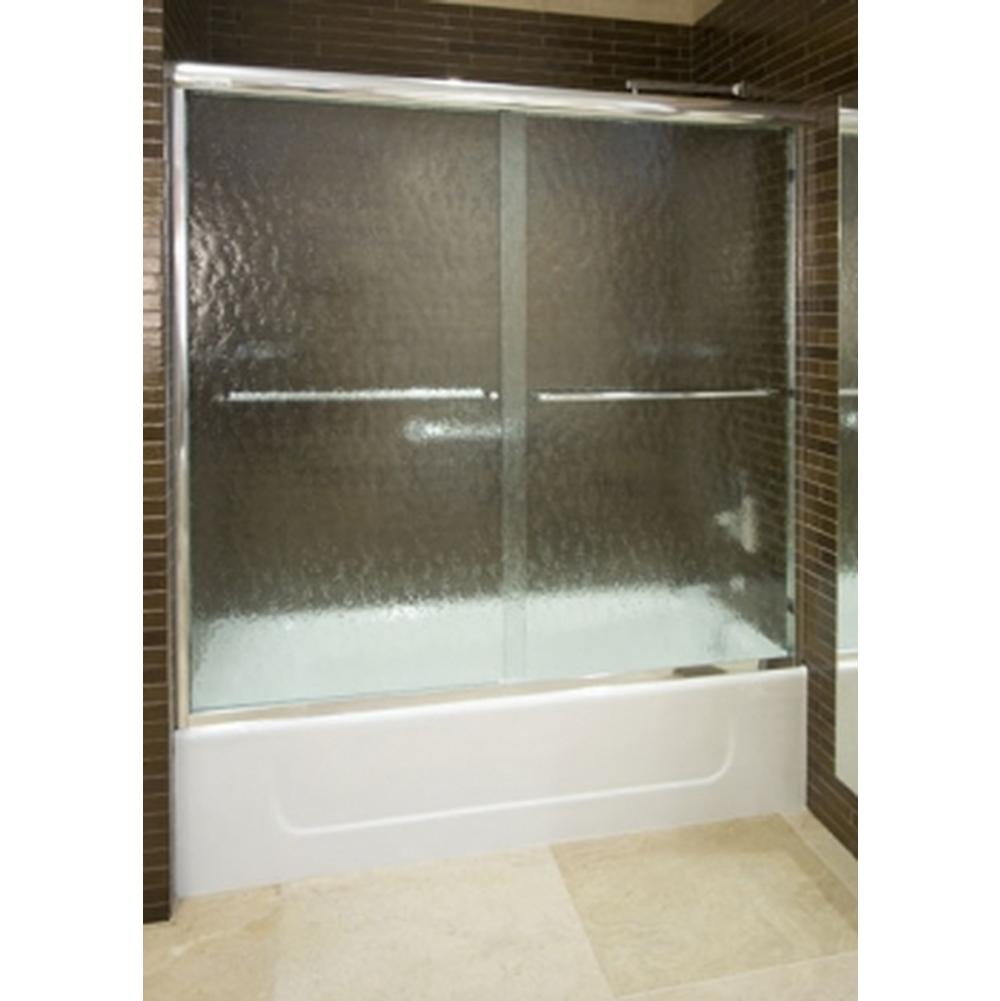 Century Bathworks Centec CT-5, 5' Tub Slider in Chrome finish with 3/8'' Bubble Glass.