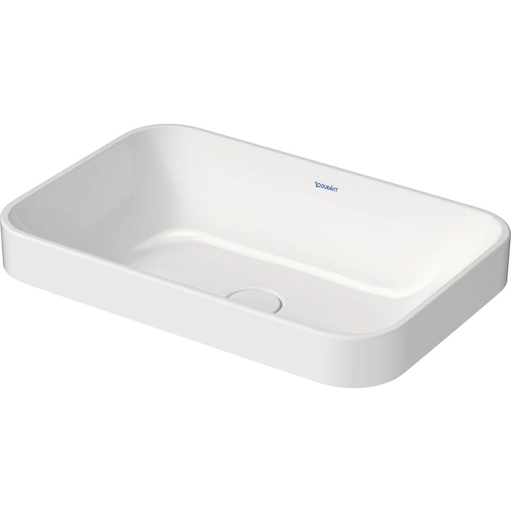 Duravit Happy D.2 Plus Washbowl White With Anthracite with WonderGliss