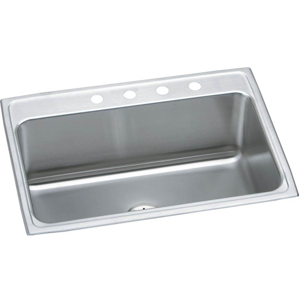 Elkay Lustertone Classic Stainless Steel 31'' x 22'' x 10-1/8'', MR2-Hole Single Bowl Drop-in Sink with Perfect Drain