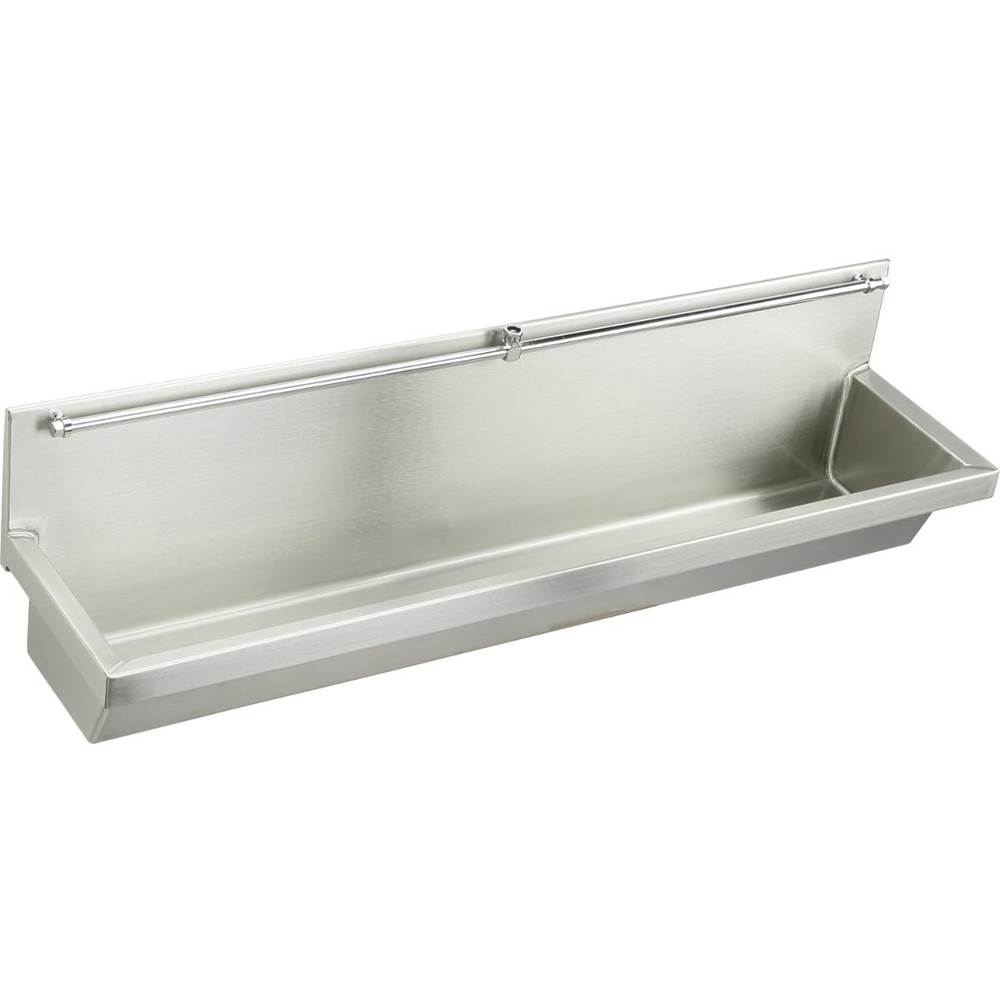 Elkay Stainless Steel 60'' x 14'' x 8'', Wall Hung Multiple Station Urinal Kit