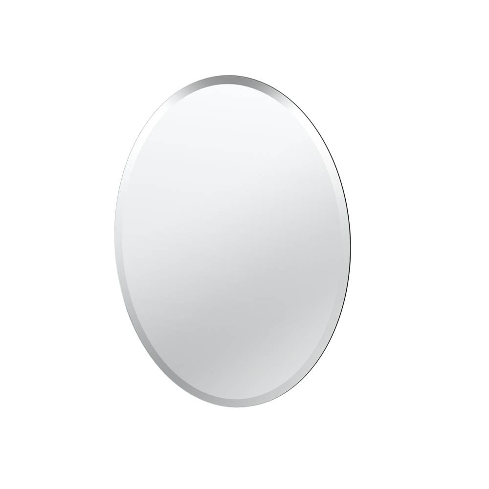 Gatco Flush Mount 26.5''H Frameless Oval Mirror