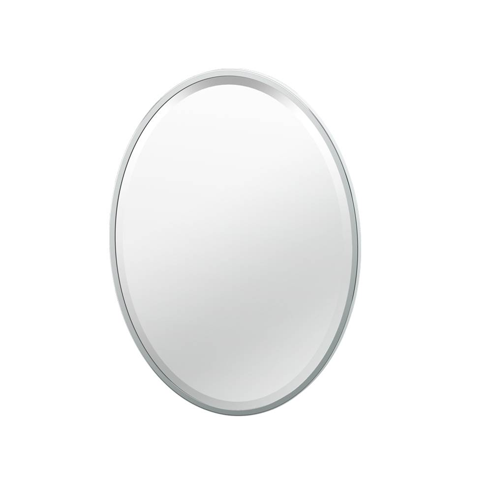 Gatco Flush Mount 27.5''H Framed Oval Mirror CH