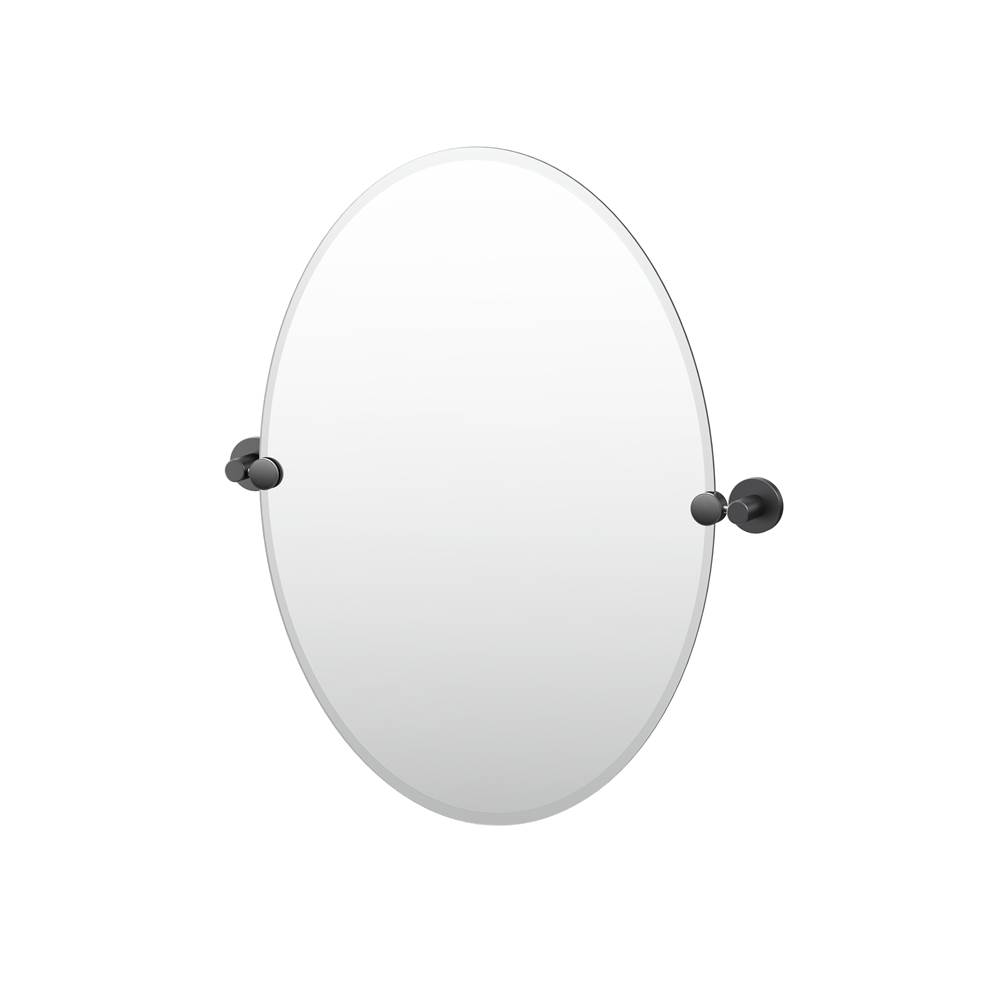 Gatco Reveal 26.5''H Oval Mirror Matte Black