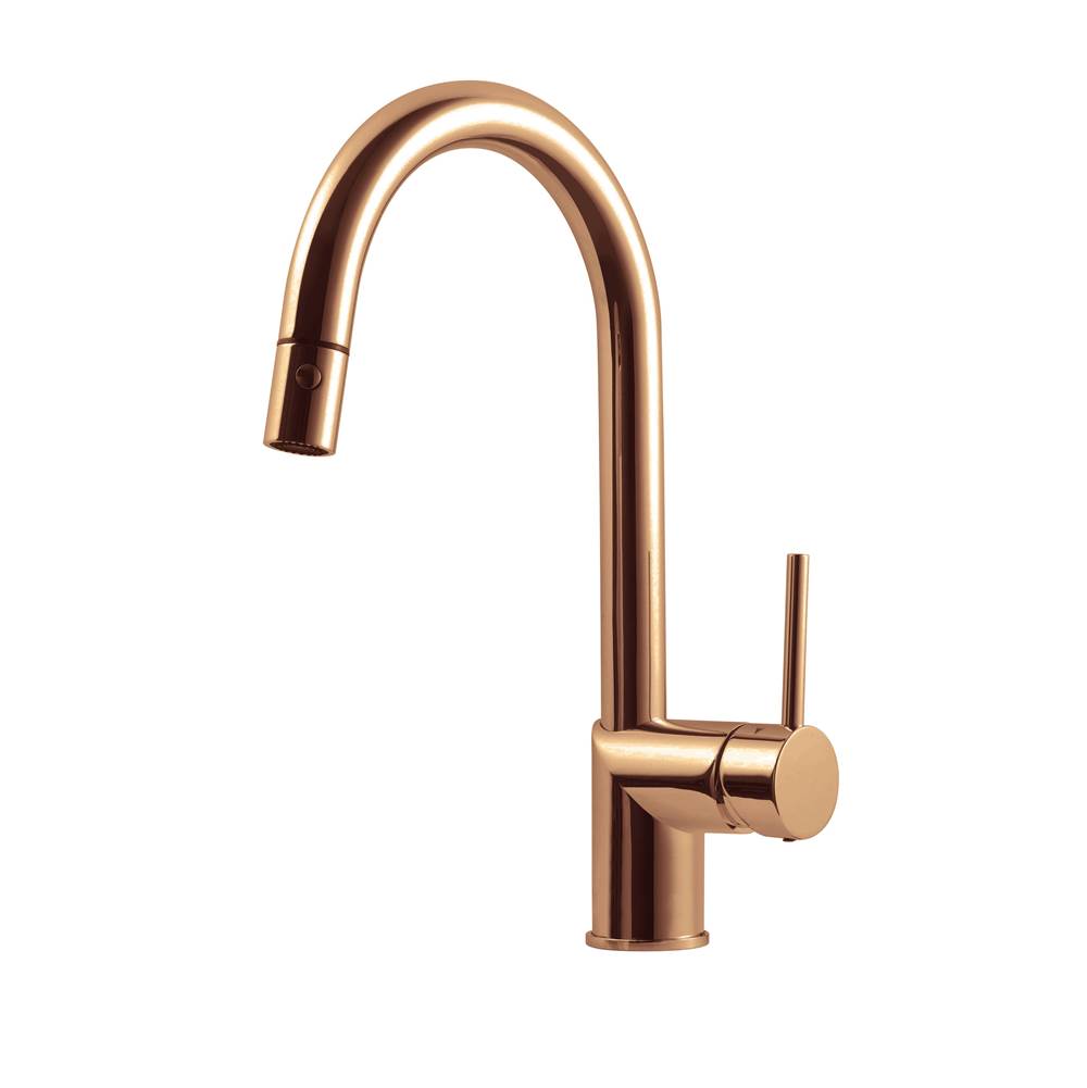 Hamat Dual Function Pull Down Kitchen Faucet in Polished White Copper
