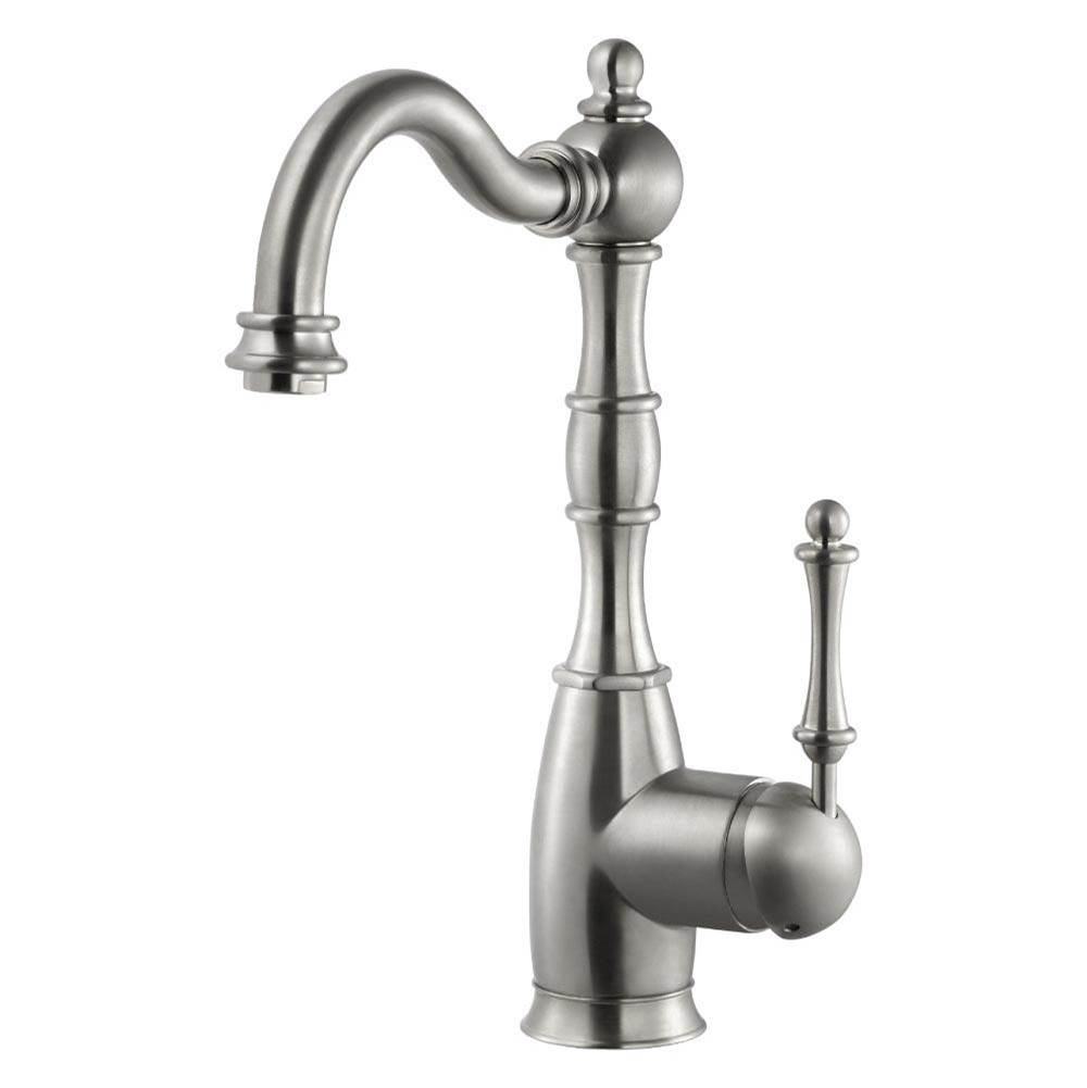 Hamat Traditional Brass Bar Faucet in Brushed Nickel