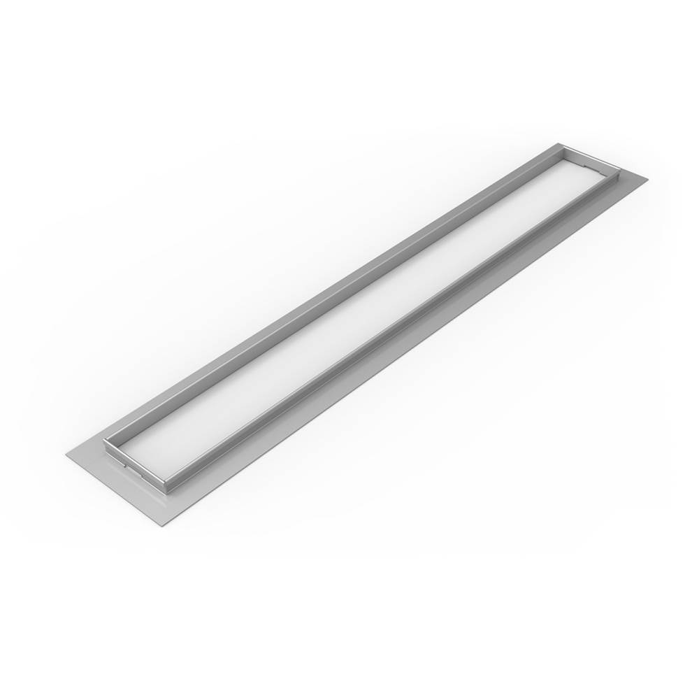 Infinity Drain 36'' Length x 1/2'' Height Clamping Collar in polished stainless for Universal Infinity Drain™