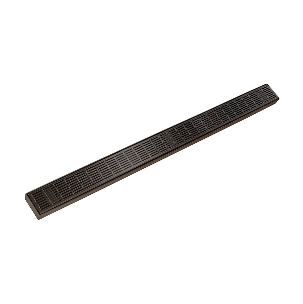 Infinity Drain 42'' FX Series Complete Kit with Perforated Slotted Grate in Oil Rubbed Bronze