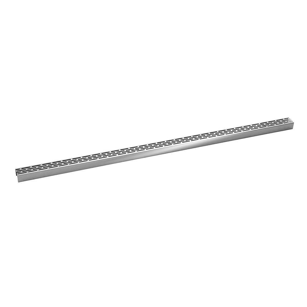 Infinity Drain 48'' Perforated Offset Slot Pattern Grate for S-LT 38 in Polished Stainless