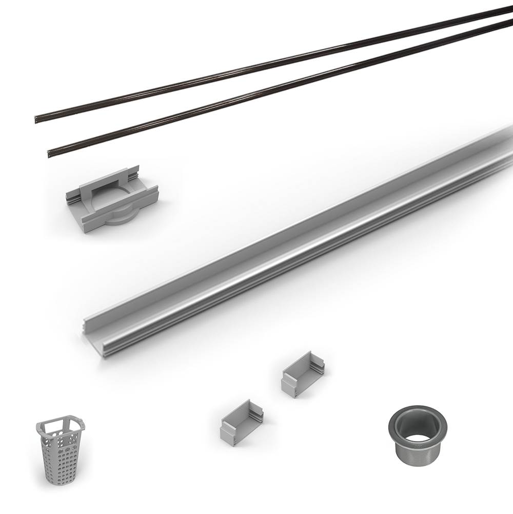 Infinity Drain 96'' Rough Only Kit for S-LAG 38 and S-LT 38 series. Includes PVC Components and Channel Trim