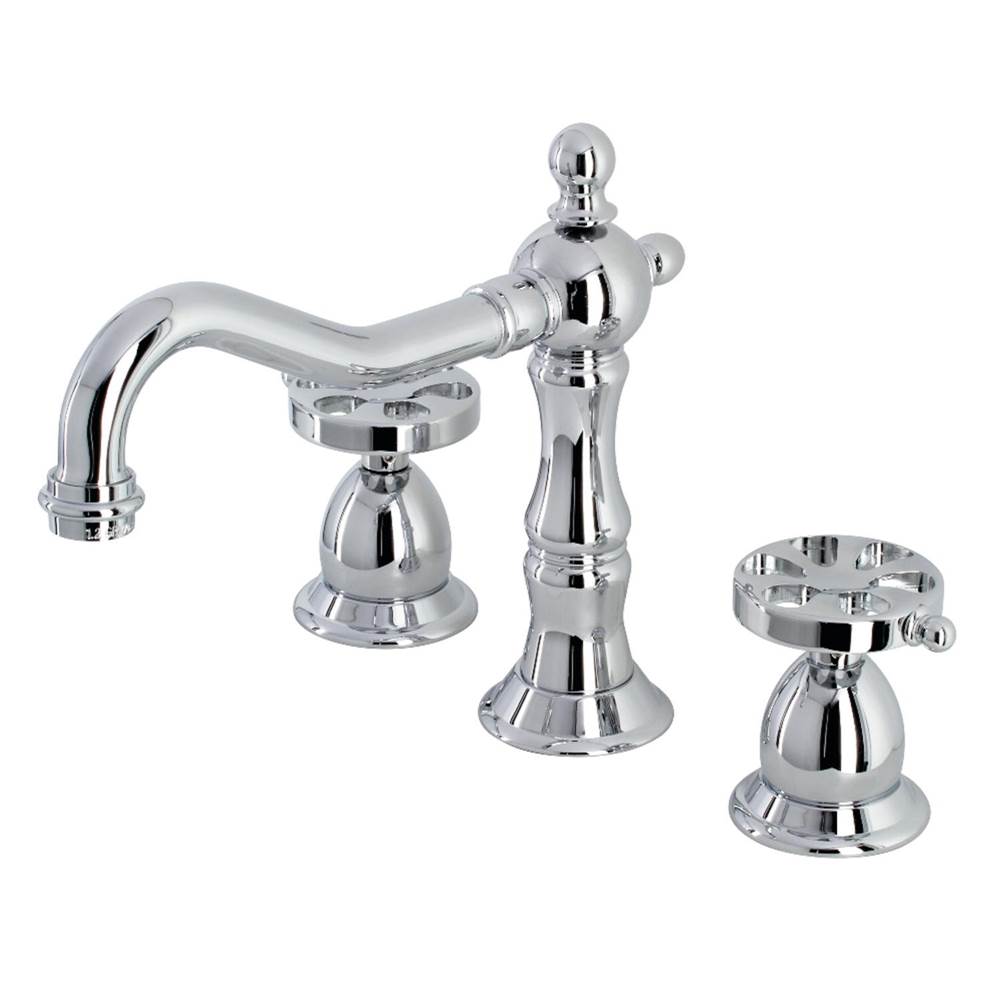 Kingston Brass Belknap Widespread Bathroom Faucet with Brass Pop-Up, Polished Chrome