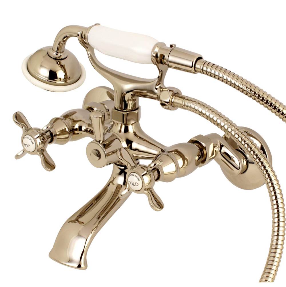 Kingston Brass Essex Clawfoot Tub Faucet with Hand Shower, Polished Nickel