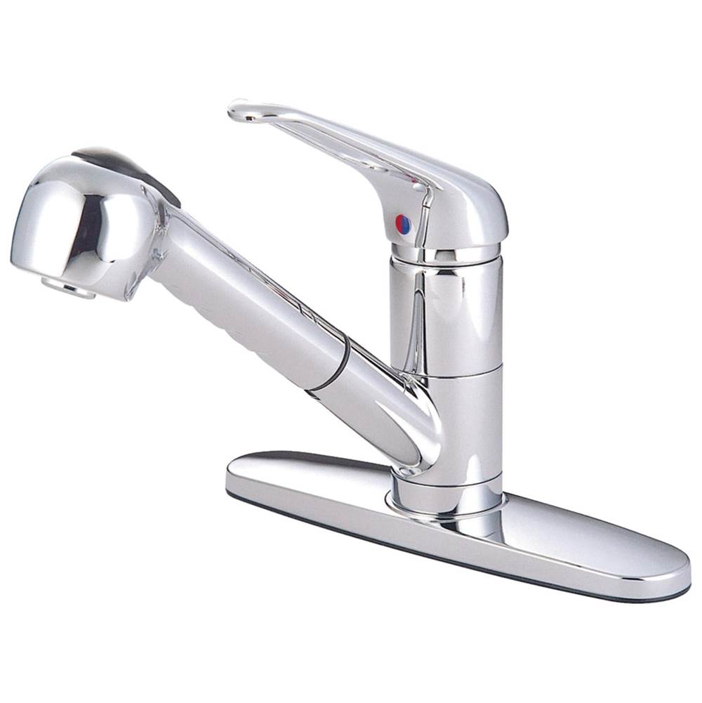 Kingston Brass Water Saving Legacy Pull-out Kitchen Faucet, Polished Chrome