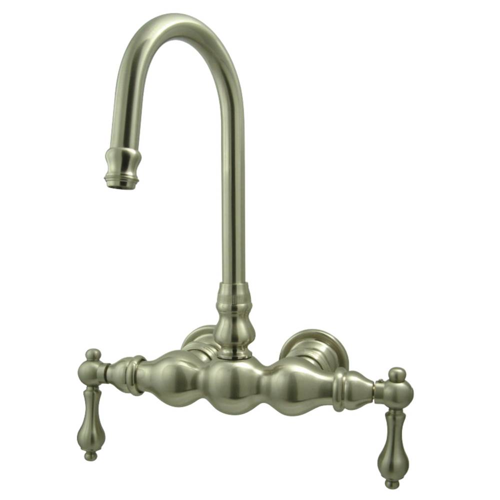 Kingston Brass Vintage 3-3/8-Inch Wall Mount Tub Faucet, Brushed Nickel