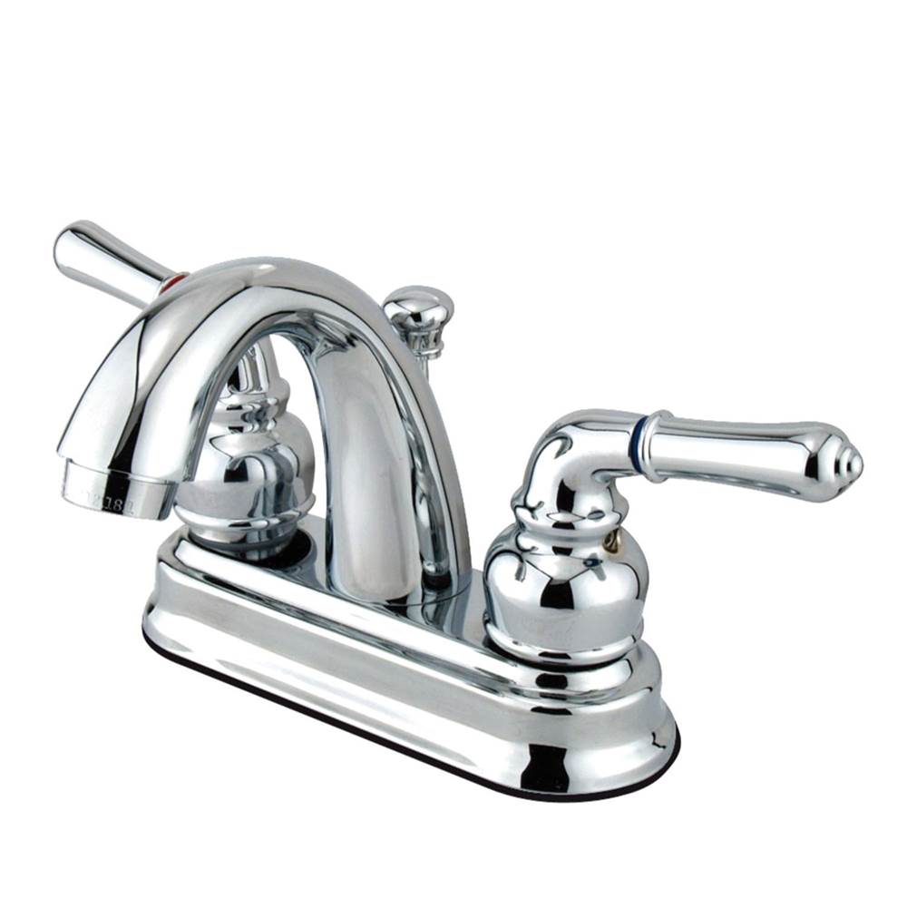 Kingston Brass Naples 4'' Centerset Bathroom Faucet, Polished Chrome