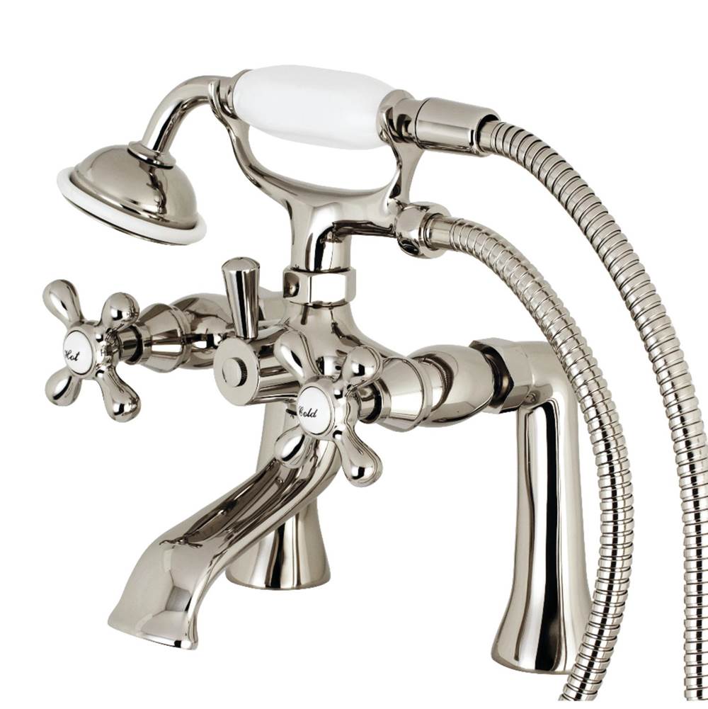 Kingston Brass Kingston Clawfoot Tub Faucet with Hand Shower, Polished Nickel
