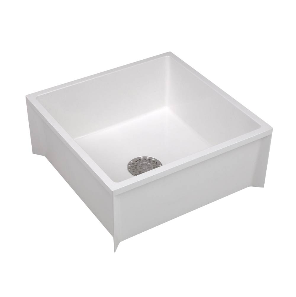 Mustee And Sons Mop Service Basin, 24''x24''x10'', For 3'' DWV