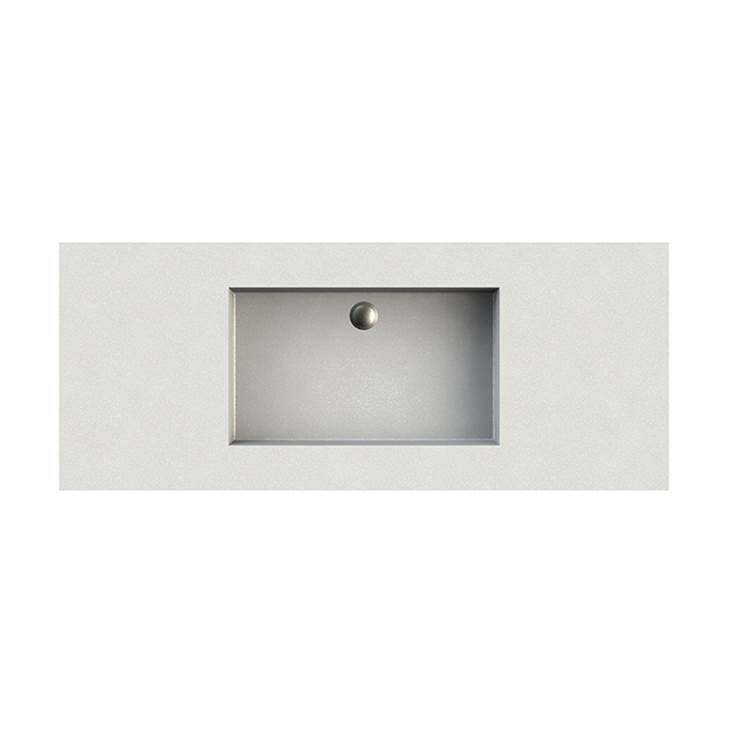 MTI Baths Petra 13 Sculpturestone Counter Sink Double Bowl Up To 62''- Gloss White