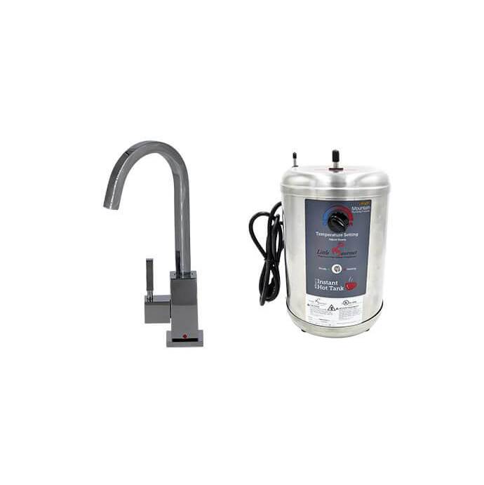 Mountain Plumbing Hot Water Faucet with Contemporary Square Body & Little Gourmet® Premium Hot Water Tank
