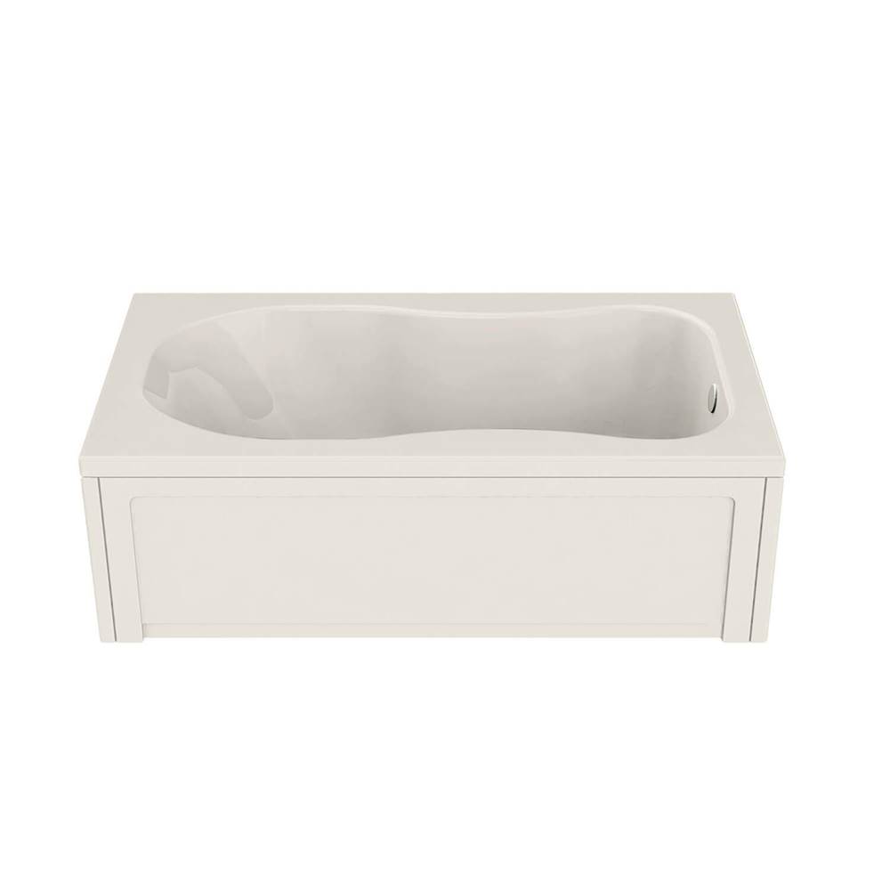 Maax Topaz 7236 Acrylic Alcove End Drain Bathtub in Biscuit