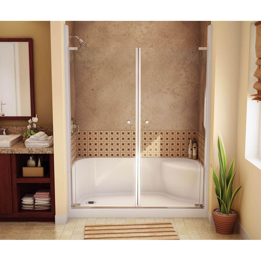 Maax SPS 3060 AFR AcrylX Alcove Shower Base with Right-Hand Drain in White