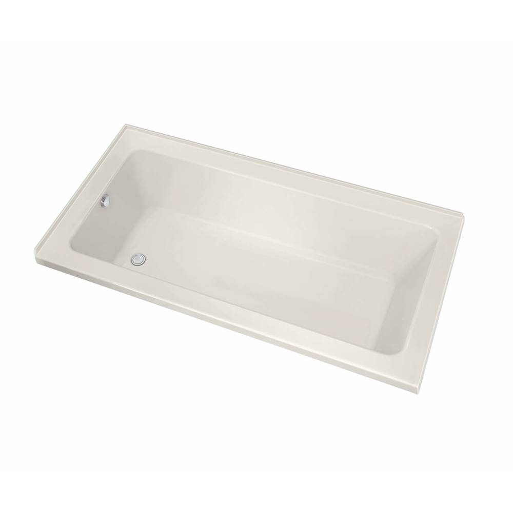 Maax Pose 7242 IF Acrylic Corner Left Right-Hand Drain Combined Whirlpool & Aeroeffect Bathtub in Biscuit