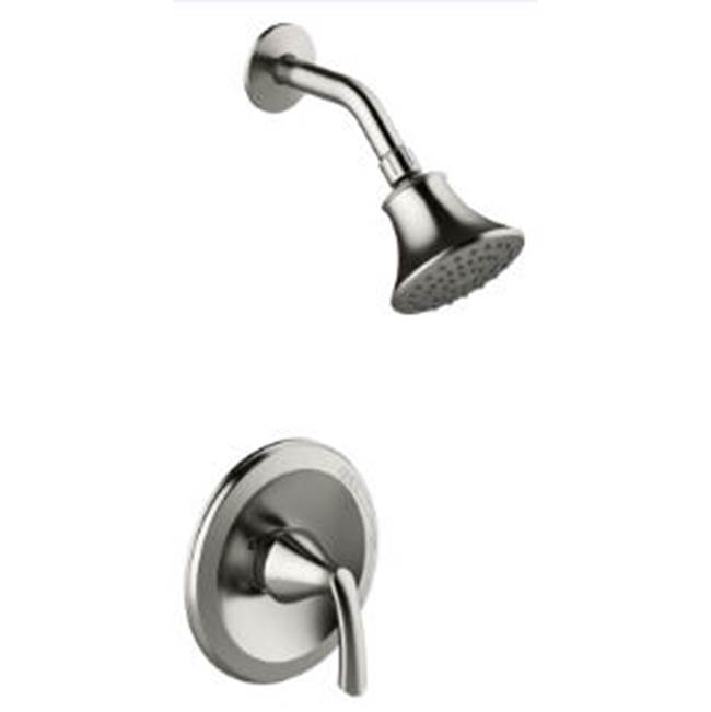 OmniPro Single Handle Bn Shower Trim Only, Metal Slip On Diverter Spout, Metal Lever Handle, Showerhead With Brass Ball Joint, Less Rough-In Valve, Job Pack