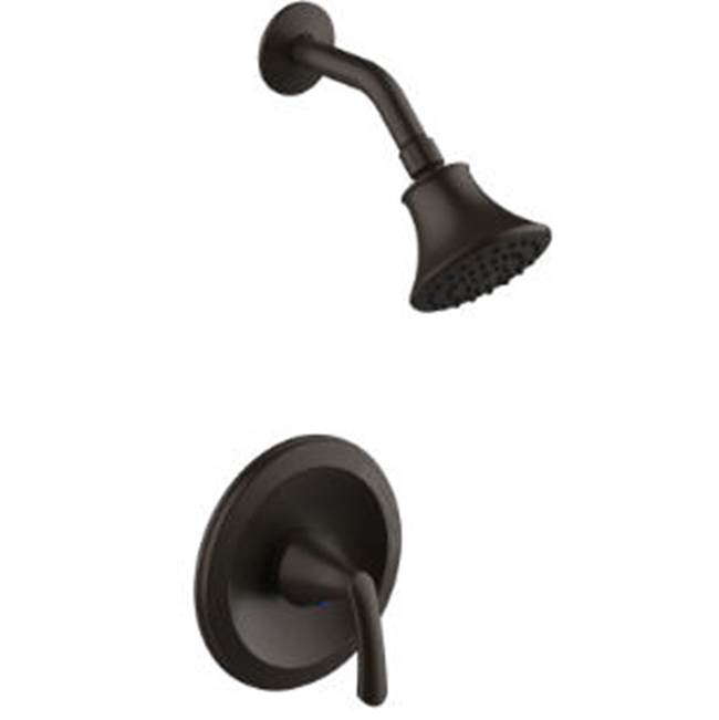 OmniPro Single Handle Oil Rubbed Bronze Shower Trim Only, Metal Lever Handle, Showerhead With Brass Ball Joint, Less Rough-In Valve, Job Pack