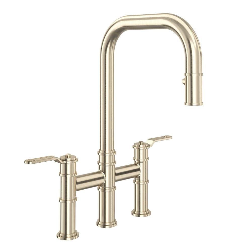 Rohl Armstrong™ Pull-Down Bridge Kitchen Faucet With U-Spout