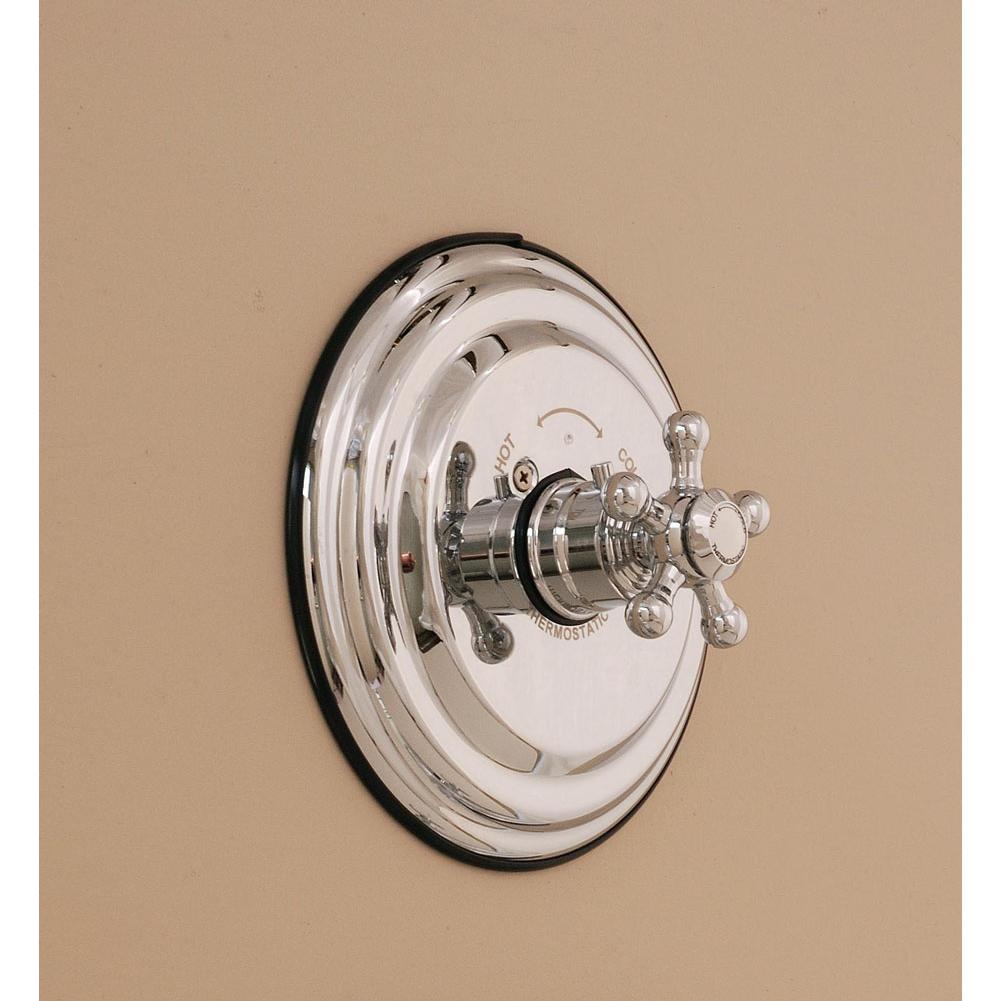 Strom Living Chrome Thermostatic Control Valve With Round Plate And 5 Spoke Handle