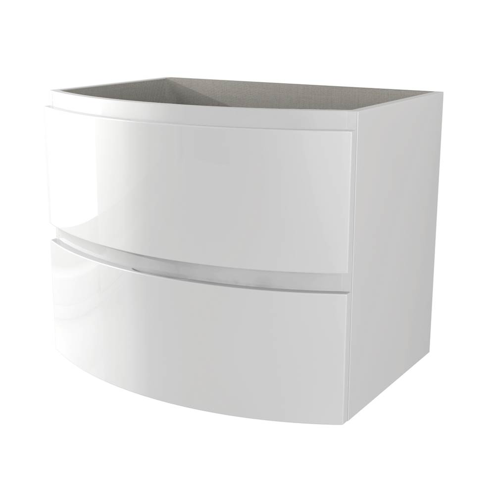 Sapphire Bath 27.2'' Vague Collection Base Cabinet White Glossy (2 Drawers)