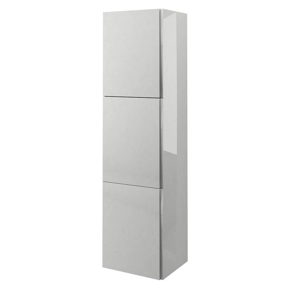 Sapphire Bath 17.7''W x 66.9''H General Collection Gray Glossy Linen Cabinet W/ 3 Doors