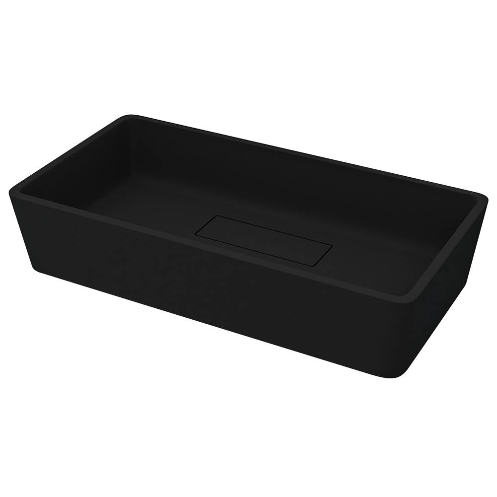 Sapphire Bath 24.8'' Rettro Collection Matt Black Solid Surface Top