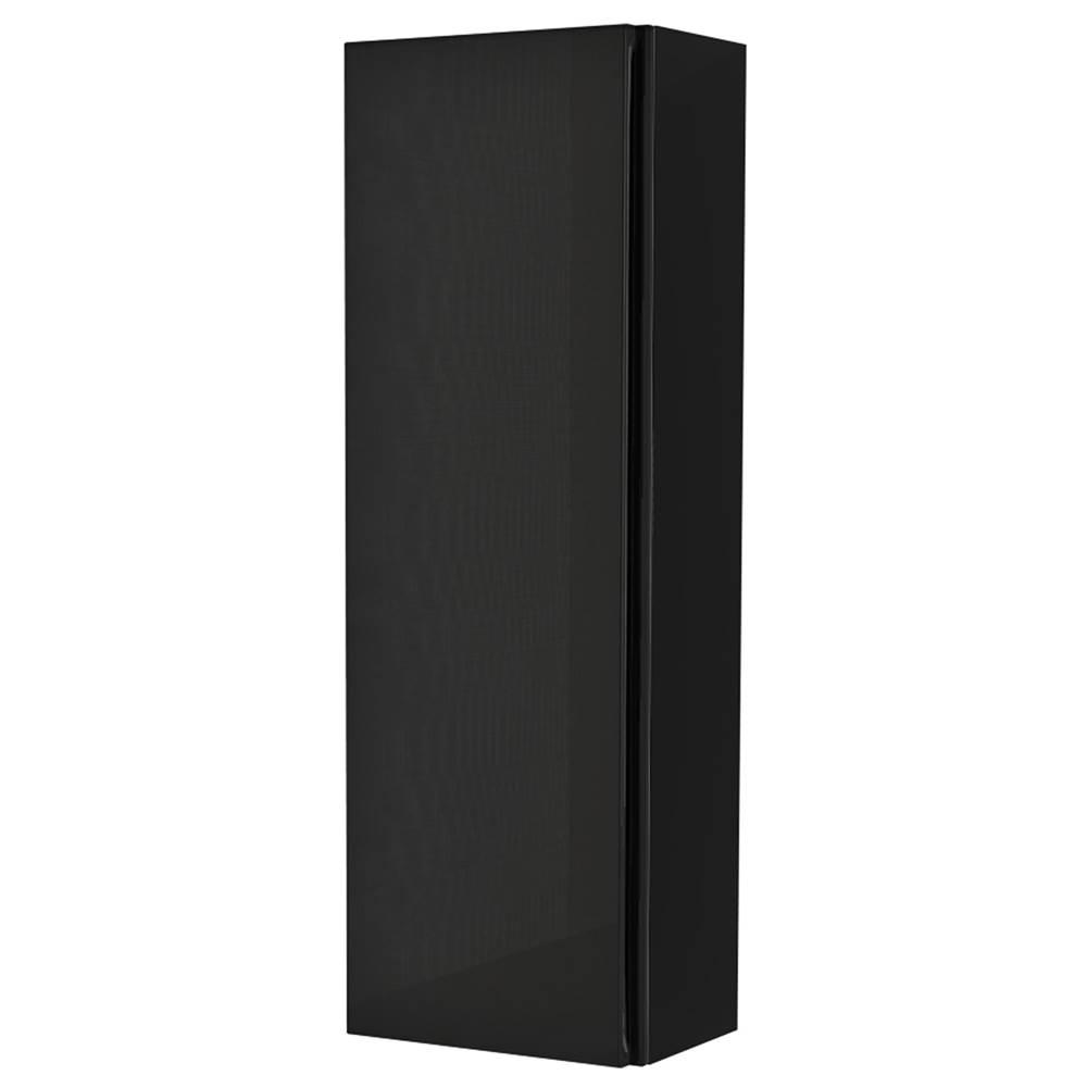 Sapphire Bath 7.9''W x 23.6''H x 5.5''D General Collection Black Glossy Wall Cabinet W/ Door