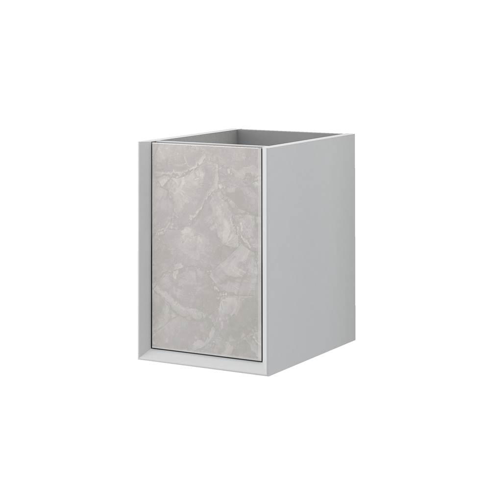 Sapphire Bath 14.5''W x 18.9''H Bellagio Collection Light Onice Single Base Cabinet W/ door in Marbled Glass