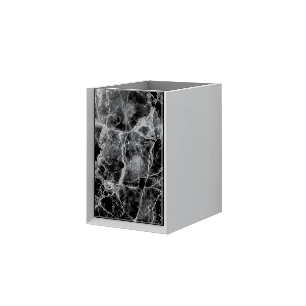 Sapphire Bath 14.5''W x 18.9''H Bellagio Collection Black Stone Single Base Cabinet W/ door in Marbled Glass