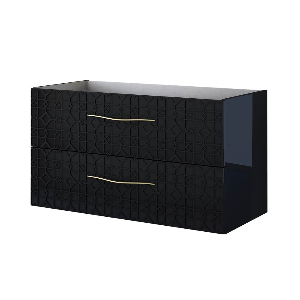 Sapphire Bath 39.4'' Miami Collection Black Glossy Base Cabinet W/ (2 Drawers)