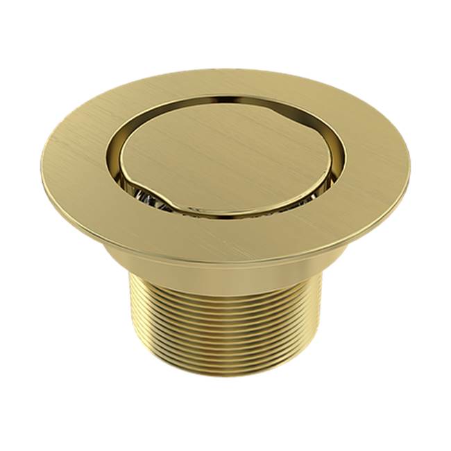 Serenity 2'' Outlet, 4'' Flat Round - Brushed Gold