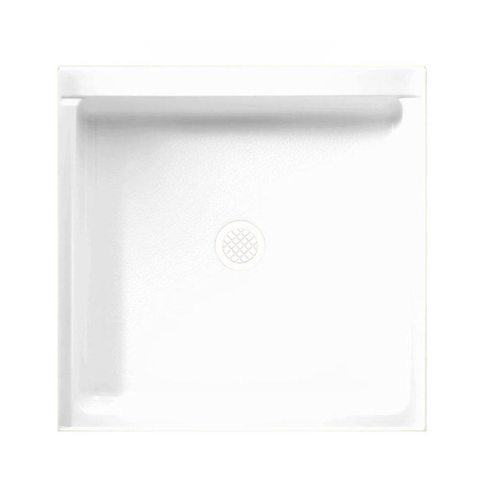 Swan SS-3232 32 x 32 Swanstone Alcove Shower Pan with Center Drain Ash Gray