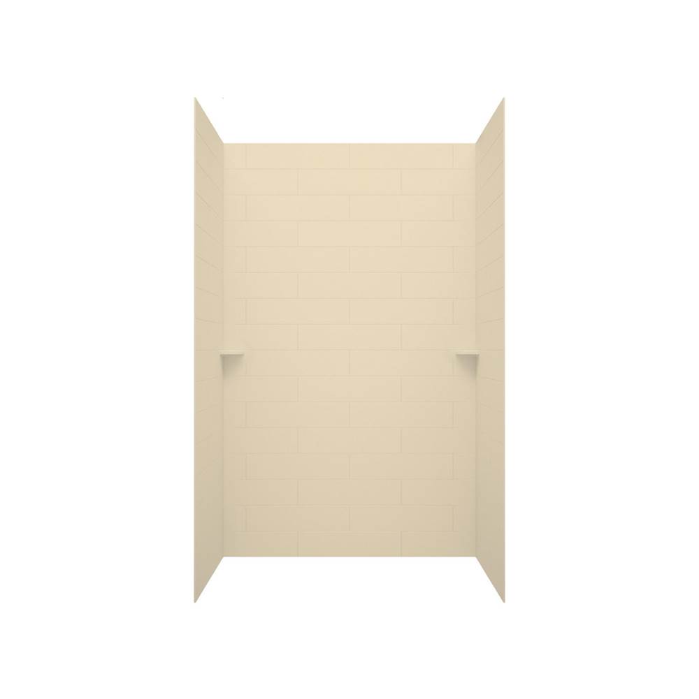 Swan MSMK96-3062 30 x 62 x 96 Swanstone® Modern Subway Tile Glue up Shower Wall Kit in Bone
