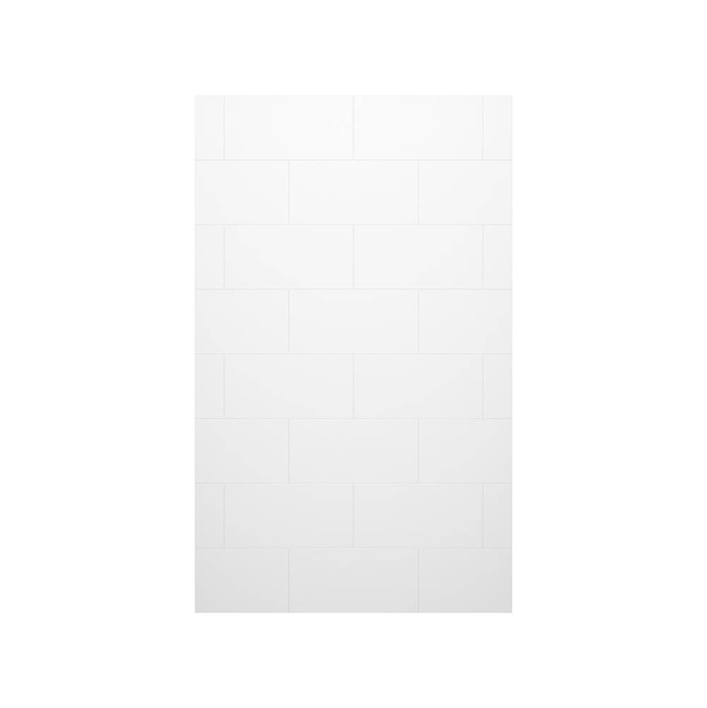 Swan TSMK-9632-1 32 x 96 Swanstone® Traditional Subway Tile Glue up Bathtub and Shower Single Wall Panel in White