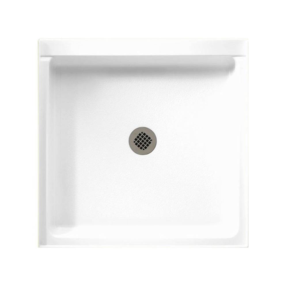 Swan SS-4242 42 x 42 Swanstone Alcove Shower Pan with Center Drain Limestone