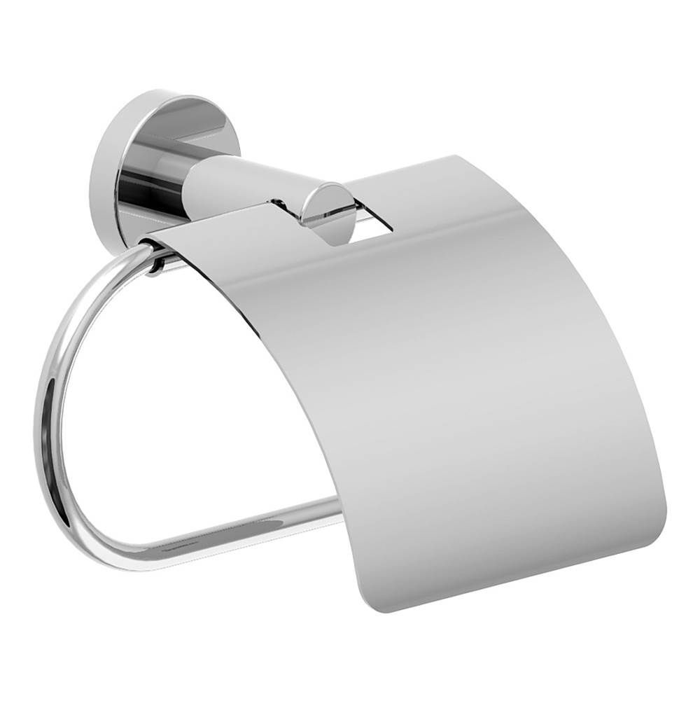Symmons Dia Wall-Mounted Toilet Paper Holder with Cover in Polished Chrome