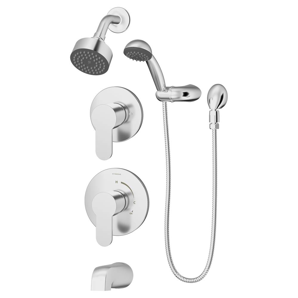 Symmons Identity 2-Handle Tub and 1-Spray Shower Trim with 1-Spray Hand Shower in Polished Chrome (Valves Not Included)