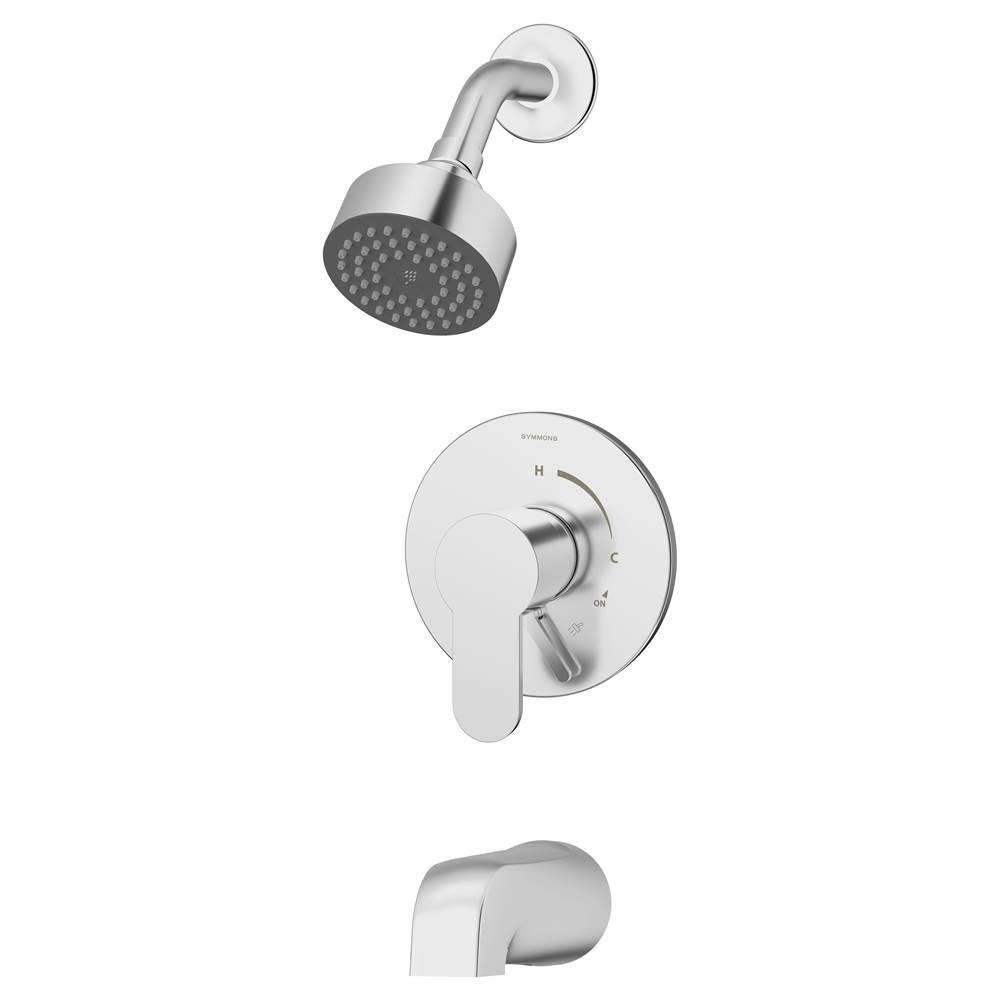 Symmons Identity Single Handle 1-Spray Tub and Shower Faucet Trim in Polished Chrome - 1.5 GPM (Valve Not Included)