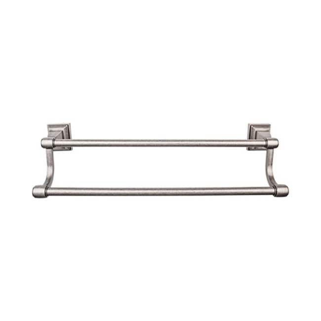 Top Knobs Stratton Bath Towel Bar 24 Inch Double Antique Pewter