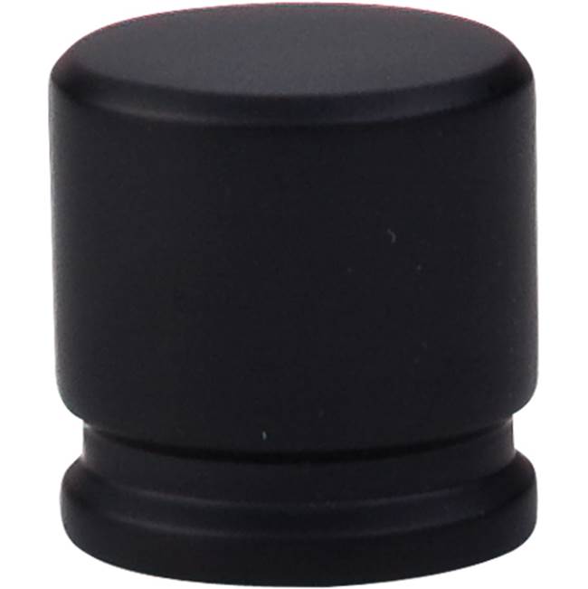 Top Knobs Oval Knob 1 1/8 Inch Flat Black