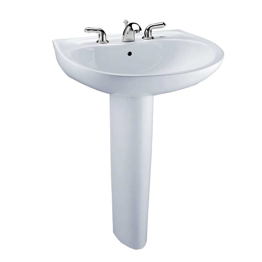 TOTO Toto® Prominence® Oval Basin Pedestal Bathroom Sink With Cefiontect™ For Single Hole Faucets, Sedona Beige